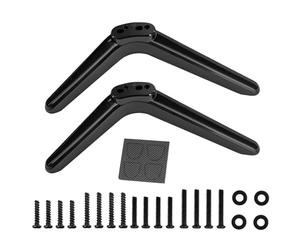 Gambe TV - Coppia Piedini Di Supporto Per Schermo, Struttura Base TV Anti-inclinazione, Hardware Per Stabilità Display Nero Opaco, Base Per Supporto Multimediale, Soluzione Per Interni Spaziosi | Appa