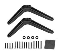 Gambe TV | Gambe Per Televisione Antiscivolo | 2 Pezzi Gambe Supporto TV Nero Opaco per Camera da, Soggiorno, Ufficio
