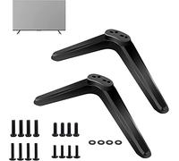 Gambe universali del supporto TV, gambe di ricambio del supporto TV da tavolo per la maggior parte dei televisori LCD LED Samsung LG Sony VIZIO TCL KONKA da 27 a 55 pollici, con capacità di sostenere fino a 99 libbre - Nero