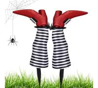 Gambe Yard Pali Gambe di terra | Segni di cortile di Halloween per vaso di fiori Pathway Garage Deck Albero Casa infestata Prato Fioriera interna