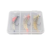 Gambero Esca da Nuoto | Esca in PVC Realistica e Vivace,Gamberetti Artificiali Attrezzatura da,per Spigola Passera Persico Snook Walleye Salmone