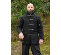 Gambeson Lungo Con Fibbia E Maniche Rimovibili, Nero