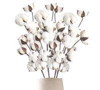 Gambi di Cotone 4 Pezzi da 21 Pollici Fiori di Cotone Rami di Cotone realistici Artificiali 10 Decorazioni per Piante di Cotone per la Fattoria per Matrimoni | Fiori Artificiali