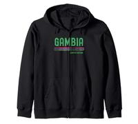 Gambia Flag | Gambian Vintage Distressed Felpa con Cappuccio