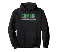 Gambia Flag | Gambian Vintage Distressed Felpa con Cappuccio