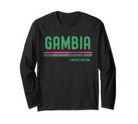 Gambia Flag | Gambian Vintage Distressed Maglia a Manica