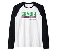 Gambia Flag | Gambian Vintage Distressed Maglia con Maniche Raglan