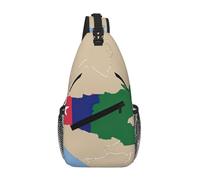 Gambia Posizione Bandiera Mappa Crossbody Sling Bag Crossbody Borsa a tracolla Tracolla Tracolla Vita Fanny Pack Uomini Donne