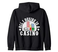 Gambler Casinò All I Desire Is A Gambling Felpa con Cappuccio