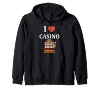 Gambling Win Jackpot Luck Gambler i Love Casino Felpa con Cappuccio
