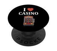 Gambling Win jackpot luck gambler i love casino PopSockets PopGrip Adesivo