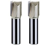 Gambo da 1/2", diametro di taglio 5/8", punta per router dritta a 2 scanalature, punta per fresa a immersione con punta in carburo, 2 pezzi
