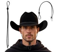 Gamboa 100% Pelle Cappello Sottogola Cappelli Cinghietta Cinghia Rimovibile per Cappello Cowboy e da Sole