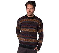 Gamboa Alpaca Maglione Uomo Elegante Manica Lunga Autunno Invernale Pullover Marrone