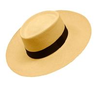 Gamboa Originale Cappello Panama Tesa Larga Cappelli di Paglia Uomo e Donna Protezione Solare UPF 50+