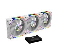 GAMDIAS AEOLUS P2-1203U - Ventola ARGB PWM da 120 mm (confezione da 3 con hub USB), include 3 pale per ventola inversa x3, ARGB Sync Ready, facile installazione e design a margherita senza cabina
