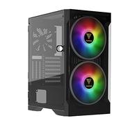 GAMDIAS APOLLO E2 Elite Gaming PC case, Mid-Tower ATX, pannello in vetro temperato, 3 doppie ventole ARGB integrate da 200 mm, finestra di installazione senza attrezzi, supporta schede madri fino a