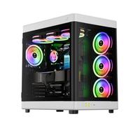 GAMDIAS Case Full Tower NESO P1 BW Nero e Bianco per Gaming con vetro temperato