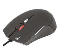 Gamdias, Mouse Gaming Ottico per PC 6 Tasti 2500 DPI Memoria Integrata USB, Nero
