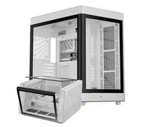 GAMDIAS NESO P1 - Case ATX Full Tower bianco - apertura con un solo tocco - pannello panoramico in vetro temperato - Dual Cahmber - doppio orientamento - flusso d'aria elevato - gestione dei cavi -