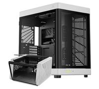 GAMDIAS NESO P1 - Case ATX Full Tower per P1, apertura con un solo tocco, pannello panoramico in vetro temperato, Dual Cahmber, doppio orientamento, flusso d'aria elevato, gestione dei cavi, interni