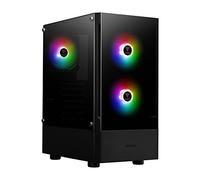 GAMDIAS TALOS E3 WH Case da Gaming ATX per PC Mid-Tower, Pannello Frontale e Laterale in Vetro Temperato, Include 3 ventole ARGB da 120 mm, Design ad Alto Flusso d’Aria, Sync con Scheda Madre, Bianco