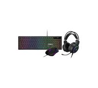 GAMDIAS Tastiera da Gaming Poseidon E2 Combo - Kit Tastiera + Mouse + Cuffie RGB