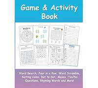 Game and Activity Book - 22 Different Things To Do!: Grid Drawing, Word Search, Mazes, Connect the Dots and More!