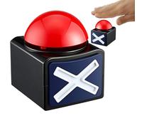 Game Answer Buzzers, Funny Game Buzzers, Answer Buzzers with Light & Alarm Sound, Ideal for Pranks, Family Games, Club Carnivals 4.72 inch / 3.74in Black