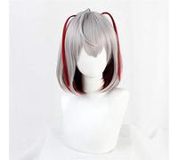 Game Arknights W Parrucca Costume Cosplay Parrucca di capelli in fibra resistente al calore grigia e rossa per il carnevale di Halloween A.