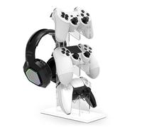 Game Controller Holder Clear, Video Game Controller Holder Clear - 3 livelli Headset Support - Controller Desktop Display Stand per Desk Organizer