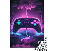 Game Controller Puzzle in Pezzi Neon Jungle 1000 Pezzi Carta Riciclata Per Donne, Regali Per Uomini Puzzle Divertente Regalo E Attività Per La Casa 38x26cm/1000pcs