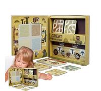 Game da tavolo per animali, Preschool Animal Enims, Wooden Memorize Matching Game, Grande giocattolo educativo per migrazione, apprendimento interattivo per l'esercizio fisico e miglioramento memorizz