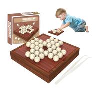 Game da tavolo solitario - gioco di piolo in marmo triangolo in legno | Viaggia punta, memoria e giocattolo di scacchi per bambini e adulti, gioco da tavolo fatto a mano, decorazione del tavol