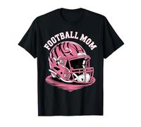 Game Day Pink Football Mom Energy Helmet Pink Leopard Maglietta