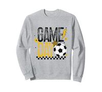 Game Day Retro Stagione Calcio Nero & Giallo Oro Touchdown Felpa