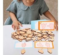 Game di abbinamento educativo per i giocattoli a forma di gesto per bambini