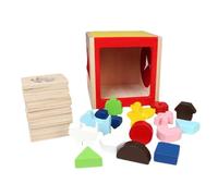 Game Di Corrispondenza Della Memoria, Sorter A Forma Di Bambino, Cubo Di Smistamento A Forma Di Legno, Divertimento E Sicurezza Da Usare, Può Usarlo A Lungo Non Facile Da Rompere 15x15.5x16cm Per Bamb