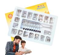 Game di interblocco, set di puzzle di metallo - Set di 18 classici giocattoli di intelligence di sblocco,Gioco di abilità motorie fine, attività di sviluppo della prima infanzia per la festa favorisce
