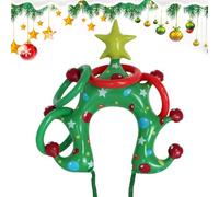 Game di lancio di Natale - Anello gonfiabile, giocattolo per la testa | Divertimento interattivo per le vacanze per bambini per bambini adulti familiari interni eventi scolastici per esterni di intrat