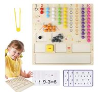 Game di perle di legno, tavolo da perline di matematica - Giocattolo per bead game di tavolo | Matematica legno colorato colorato di smistamento del puzzle per bambini per bambini adulti