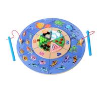 Game di pesca a magnete, giocattolo da pesca magnetico | educativo a gambo in legno | Giochi di cattura dei pesci, giocattoli educativi per l'apprendimento della scuola materna per bambini di 3+ ann