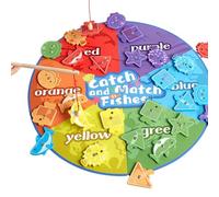 Game di Pesca a, Partita di Pesca Magnetica per Bambini | Giochi Puzzle abbinanti a di Legno,Numeri di Corrispondenza del Colore Che contano enigmi per i Ragazzini