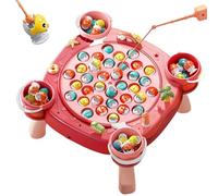Game di pesca magnetico, gioco da tavolo da pesca | Tavola di pesce rotante | Belle abilità motorie attività di pesca con l'educazione musicale per i vecchi che catturano una crescita cognitiva con im