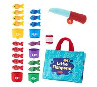 Game di pesca Toddler - Giocheo da pesca in stoffa educativa per bambini 1+, smistamento di colori e gioco di conteggio dei numeri | Learning giocattolo, giocattolo di pesce morbido per rag