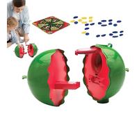 Game di scissione di anguria in legno - Attività di raccolta familiare esilarante | Giochi educativi sicuri con giocattolo martello per bambini 3 plus, ottimo per feste, picnic e giochi di gruppo