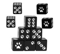 Game Dice, Cat Paw Pattern Board Game Set, Portable and Travel Friendly, Fun Decorative Dice for Camping, Home, Picnic, Dormitory, Family Night, Teens, Adulti, Beginners, 0,63 pollici