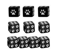 Game Dice, Display Decoration 10 pezzi, Cat Paw Pattern Board Game, Fun Set Games and Collecting, for Camping Home Picnic Dormitory Travel Family Friends Teens Adults Beginners