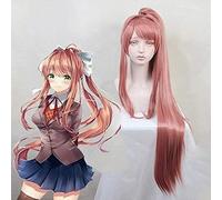 Game Doki Doki Literature Club Cosplay Wigs Monika cosplay parrucca di calore resistente alla parrucca sintetica capelli di Halloween festa Wigs + tappo cosplay anime parrucca coser