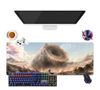 Game Dune Awakening - Tappetino per mouse per gamer XL, uso ufficio, studio e casa, base antiscivolo + superficie morbida (4, 31,5" × 11,8" × 0,12")